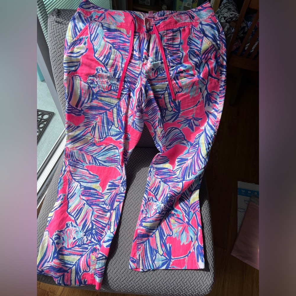 Lilly Pulitzer linen palazzo pants